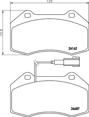 HELLA PAGID 8db355014061 -  Комплект тормозных колодок, дисковый тормоз
